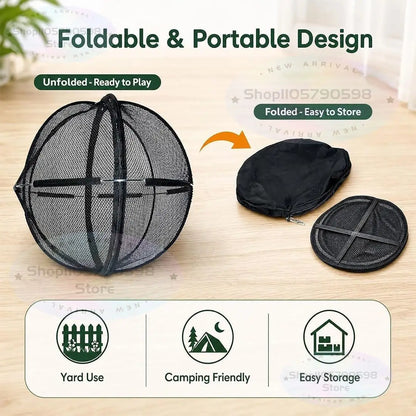 360° Panoramic Pop-Up Rolling Cat Playpen Ball, Foldable with Zipper ,360° Panoramic Rolling Cat Playpen Cat Hamster Ball