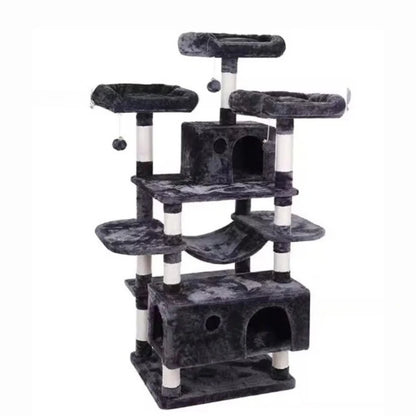 Large Cat Tree Space Saving High Rise Climbing Frame Multi Level Cat Shelf Activity Center Stable Structure 2026 Popular Pet